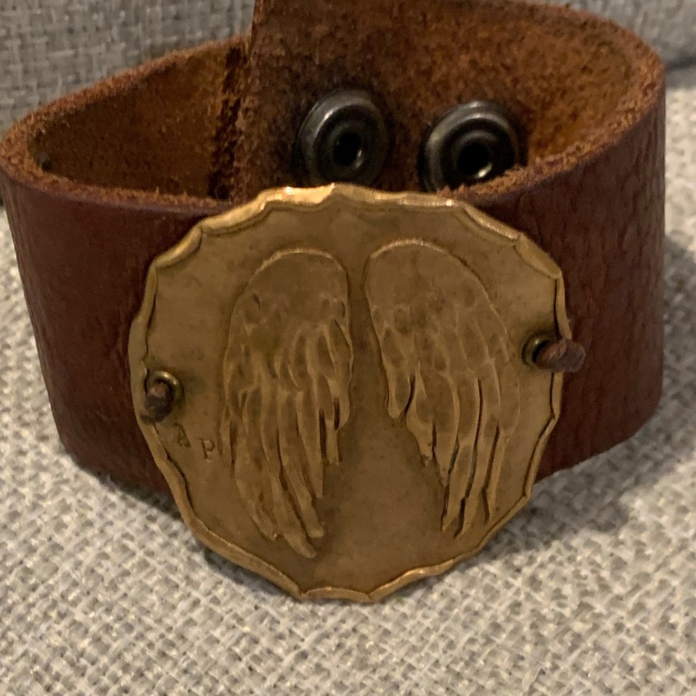 Annie Parker Jewelry leather angel wings bracelet